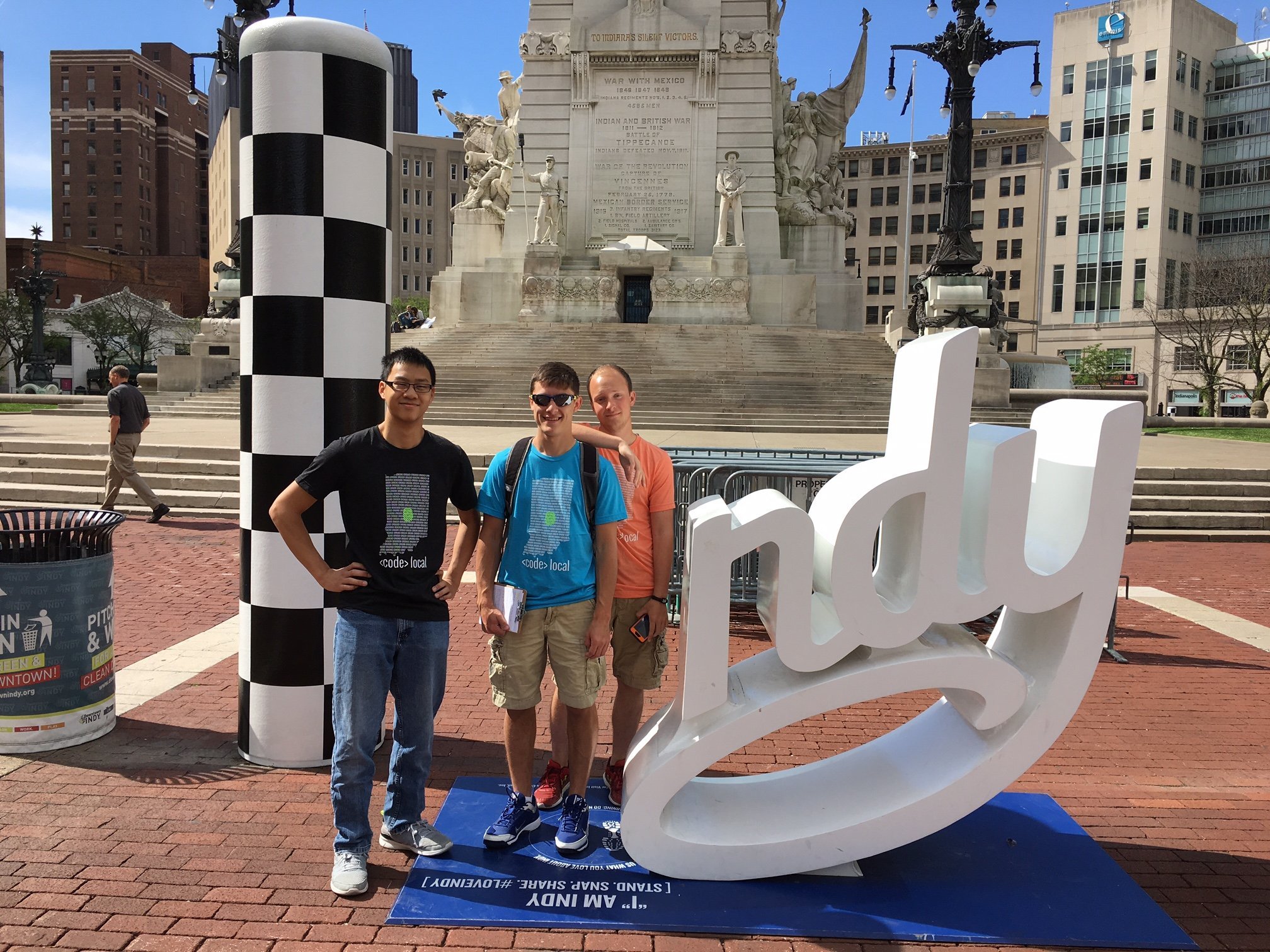 Dylan’s team participates in a downtown Indianapolis scavenger hunt.